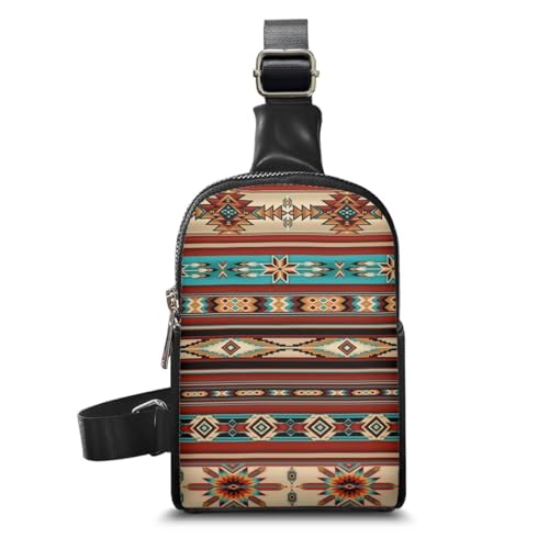 KUIFORTI Crossbody-Brusttaschen für Damen und Mädchen, niedliche Bauchtasche, kleine Schultertasche, Handtasche, Reißverschluss, Geldbörse, Aztec Tribal, Einheitsgröße von KUIFORTI