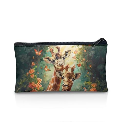 KUIFORTI Federmäppchen für Kinder, Jungen, niedliches Federmäppchen, großes Schreibwaren-Organizer, Federmäppchen, Tier-Giraffe, Einheitsgröße, Taschen-Organizer von KUIFORTI