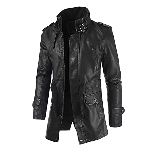 Herren Lederjacke Halloween Mittelalter Kleidung Gothic Steampunk Frack Mantel Viktorianisch Blazer Jacke Langarm Prinz Smoking Karneval Kostüm Weihnachten Uniform Cosplay Fashing Oberbekleidung von KUIH