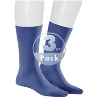 KUNERT Men Herren Socken blau Baumwolle unifarben von KUNERT Men