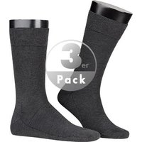 KUNERT Men Herren Socken grau Baumwolle unifarben von KUNERT Men