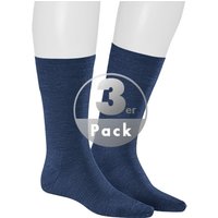 KUNERT Men Herren Socken blau Schur-Wolle unifarben von KUNERT Men