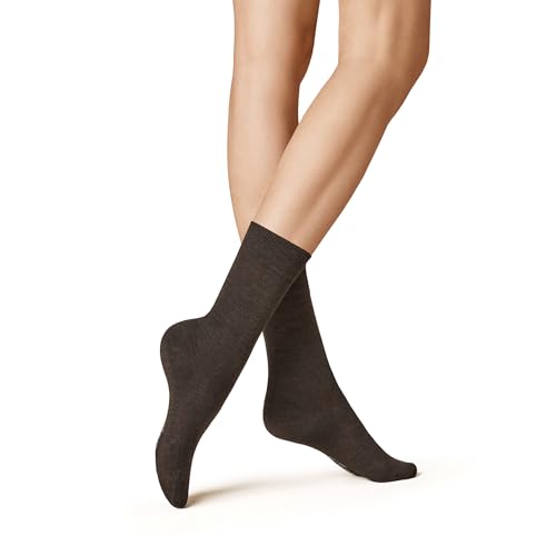 KUNERT Damen Socken Wool Care wärmend Brown-mel. 8210 35/38 von KUNERT