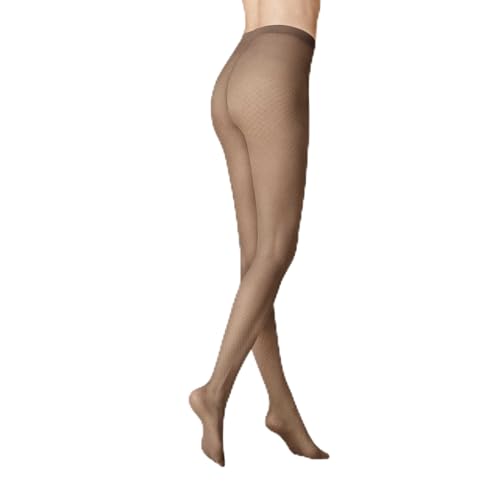 KUNERT Damen Strumpfhose Fine Rhombus Fashion 40 DEN Deep-taupe 6770 42/44 von KUNERT