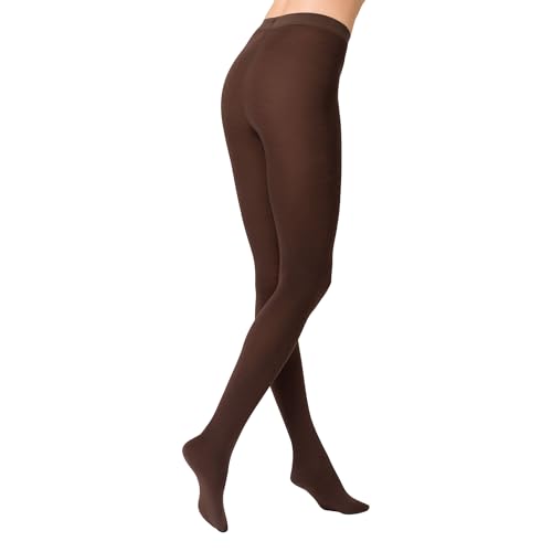 KUNERT Damen Strumpfhose Sensual Merino feuchtigkeitsregulierend 150 DEN Brown 8220 38/40 von KUNERT