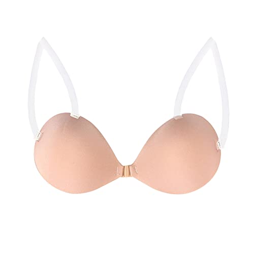 Sticky Bra Push Up Rückenfreier,Selbstklebender,Unsichtbarer Sticky Bra,Wiederverwendbare Lift-Up-Nippelabdeckungen (Skin,A) von KUNHAOH