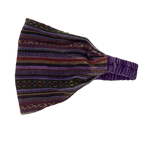 Kunst UND MAGIE unisex Hippie Kopfband Stirnband Goa Yoga Stonewashed, Farbe:Purple/Lila von Kunst