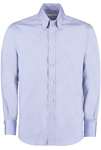 Kustom Kit Herren Tailored Fit Premium Oxford Kk188 Businesshemd, Blau (hellblau), 42 von KUSTOM KIT