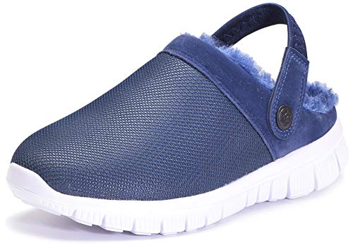 KVbabby Winter Hausschuhe Kinder Warm Gefüttert Clogs Mädchen Jungen Weiche Plüsch Pantoffeln Kleinkind Winterschuhe rutschfeste Leicht Gartenschuhe Slippers 26 EU = Hersteller 27 von KVbabby