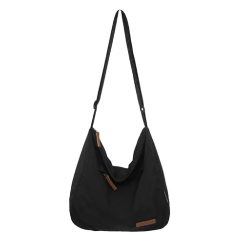 KWJNH Kleine Umhängetasche, Halbmondtasche, Nylon, Kuriertasche, lässig, modisch, Gürteltasche, Bauchtasche für Damen, Schwarz, weiß, Einheitsgröße von KWJNH