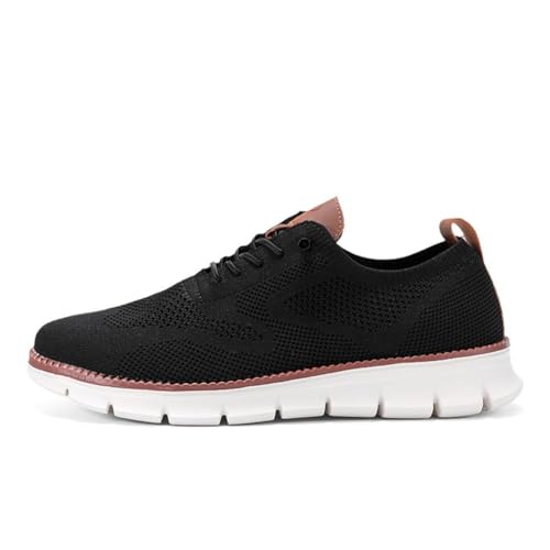 Urban Schuhe für Herren, Wearbreeze Schuhe, urbane, ultra-bequeme Schuhe, Netzstoff, Sneaker, Oxfords, Business, Walking, Slipper, Fußgewölbeunterstützung, Schwarz , 41 1/3 EU von KWJNH