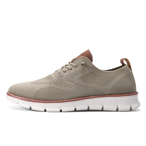 Urban Schuhe für Herren, Wearbreeze Schuhe, urbane, ultra-bequeme Schuhe, Netzstoff, Sneaker, Oxfords, Business, Walking, Slipper, Fußgewölbeunterstützung, khaki, 40 2/3 EU von KWJNH