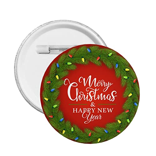 Anstecknadeln „Frohe Weihnachten und ein glückliches neues Jahr, runde Brosche, Button, Aufkleber, Schild, Metallanstecker, Dekor für Kleidung, Rucksäcke, Hüte Anstecknadeln „Frohe Weihnachten und ein glückliches neues Jahr, runde Brosche, Button, Aufkleber, Schild, Metallanstecker, Dekor für Kleidung, Rucksäcke, Hüte von KWQDOZF