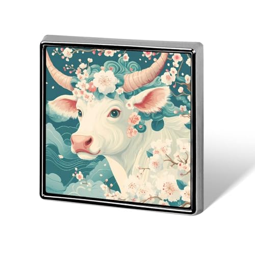 Beautiful White Cow Brooch Pins for Women Men Square Collar Lapel Pins Coat Jacket Accessories Beautiful White Cow Brooch Pins for Women Men Square Collar Lapel Pins Coat Jacket Accessories von KWQDOZF