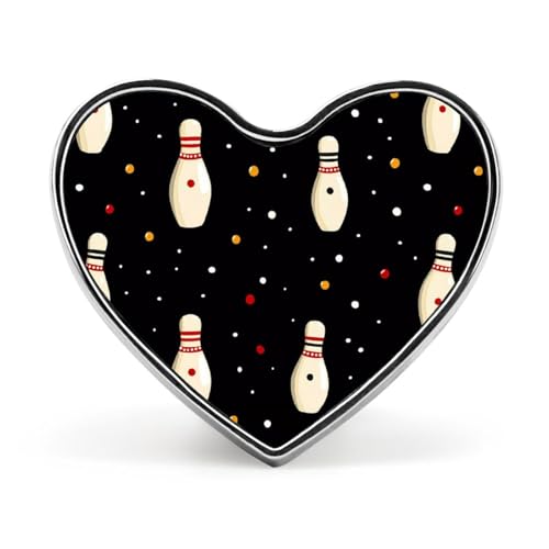 Bowling Brooch Pins Heart Badge Collar Lapel Pins Dress Coat Accessories for Women Men Bowling Brooch Pins Heart Badge Collar Lapel Pins Dress Coat Accessories for Women Men von KWQDOZF