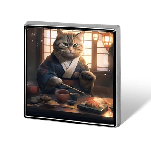 Japanese Sushi Cat Brooch Pins for Women Men Square Collar Lapel Pins Coat Jacket Accessories Japanese Sushi Cat Brooch Pins for Women Men Square Collar Lapel Pins Coat Jacket Accessories von KWQDOZF