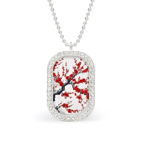 KWQDOZF Halskette mit rotem Pflaumenblütenmotiv, modisches Bild, personalisierter Foto-Erinnerungsanhänger, Schmuck für Männer und Frauen KWQDOZF Halskette mit rotem Pflaumenblütenmotiv, modisches Bild, personalisierter Foto-Erinnerungsanhänger, Schmuck für Männer und Frauen von KWQDOZF