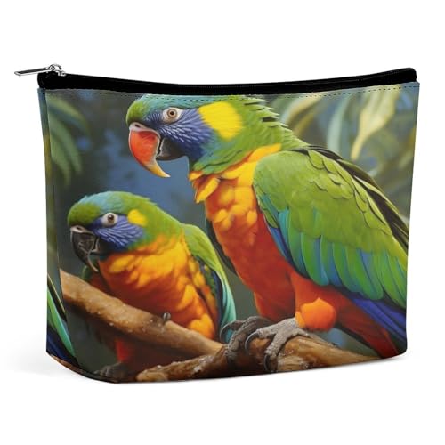 Make-up-Tasche, tragbare Kosmetiktasche, Vogelpapageien-Malerei, Kulturbeutel, Make-up-Organizer, große Kapazität, Reißverschlusstasche, Reise-Kulturtasche für Frauen und Männer Make-up-Tasche, tragbare Kosmetiktasche, Vogelpapageien-Malerei, Kulturbeutel, Make-up-Organizer, große Kapazität, Reißverschlusstasche, Reise-Kulturtasche für Frauen und Männer von KWQDOZF