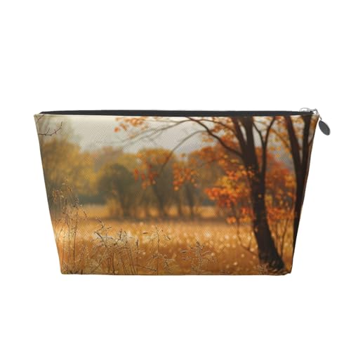 Make-up-Tasche für Damen mit Aufdruck „The Big Tree In The Grass und großem Fassungsvermögen, wasserdichte Kulturtasche aus Leder für Rasierer Make-up-Tasche für Damen mit Aufdruck „The Big Tree In The Grass und großem Fassungsvermögen, wasserdichte Kulturtasche aus Leder für Rasierer von KWQDOZF