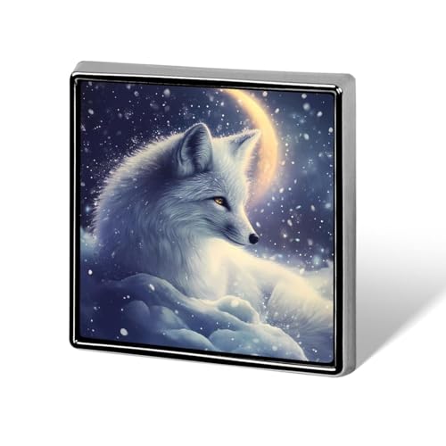 Moon White Fox Brooch Pins for Women Men Square Collar Lapel Pins Coat Jacket Accessories Moon White Fox Brooch Pins for Women Men Square Collar Lapel Pins Coat Jacket Accessories von KWQDOZF