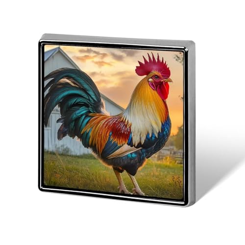 Rooster Farmhouse Brooch Pins for Women Men Square Collar Lapel Pins Coat Jacket Accessories Rooster Farmhouse Brooch Pins for Women Men Square Collar Lapel Pins Coat Jacket Accessories von KWQDOZF
