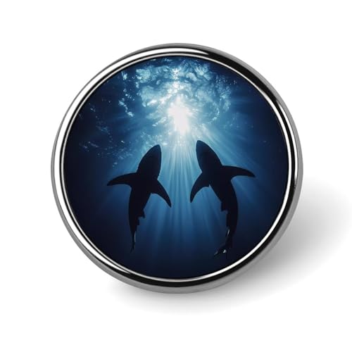 Shark in The Sea Brooch Pins for Women Men Cute Badge Lapel Pins for Backpack Dress Accessories Shark in The Sea Brooch Pins for Women Men Cute Badge Lapel Pins for Backpack Dress Accessories von KWQDOZF