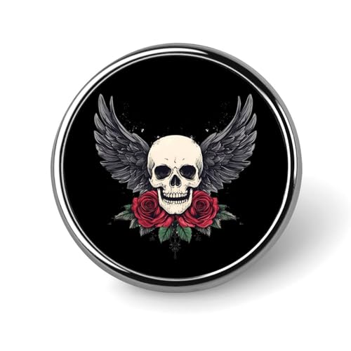 Skull WING Floral Rose Brooch Pins for Women Men Cute Badge Lapel Pins for Backpack Dress Accessories Skull WING Floral Rose Brooch Pins for Women Men Cute Badge Lapel Pins for Backpack Dress Accessories von KWQDOZF