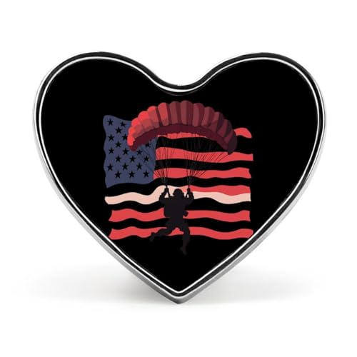 Skydiver Am-erican Flag Skydive Brooch Pins Heart Badge Collar Lapel Pins Dress Coat Accessories for Women Men Skydiver Am-erican Flag Skydive Brooch Pins Heart Badge Collar Lapel Pins Dress Coat Accessories for Women Men von KWQDOZF