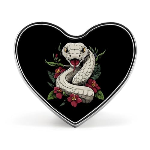Snake Flower Brooch Pins Heart Badge Collar Lapel Pins Dress Coat Accessories for Women Men Snake Flower Brooch Pins Heart Badge Collar Lapel Pins Dress Coat Accessories for Women Men von KWQDOZF