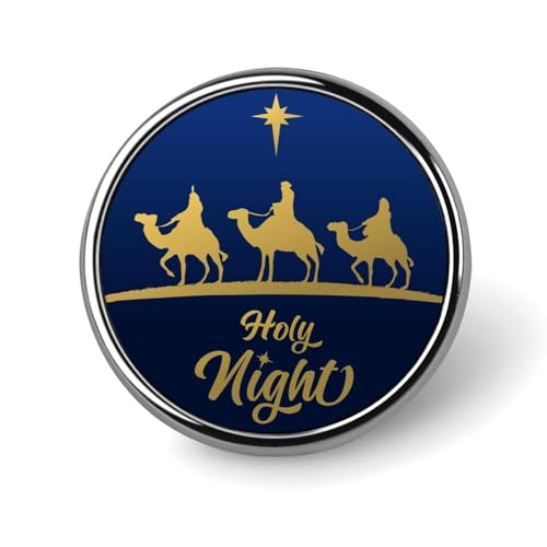 Weihnachts-Anstecker mit christlicher Weihnachtskrippe, runde Anstecker für Rucksäcke, Broschen Weihnachts-Anstecker mit christlicher Weihnachtskrippe, runde Anstecker für Rucksäcke, Broschen von KWQDOZF