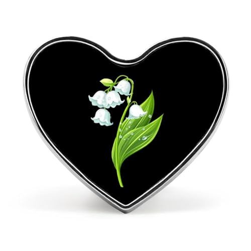 White Lily Of The Valley Flower Brooch Pins Heart Badge Collar Lapel Pins Dress Coat Accessories for Women Men White Lily Of The Valley Flower Brooch Pins Heart Badge Collar Lapel Pins Dress Coat Accessories for Women Men von KWQDOZF