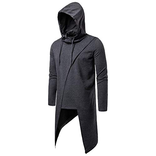 KXZD Männer Langarm Outwear Hoodie Sweatshirt Tops Asymmetrisch Jackenmantel Herren Sweatjacke Kapuzenjacke Kapuzenpullover Herren mit Kapuze Hoody Kapuzenshirt Hemd Tops T-Shirt Hoodie von KXZD