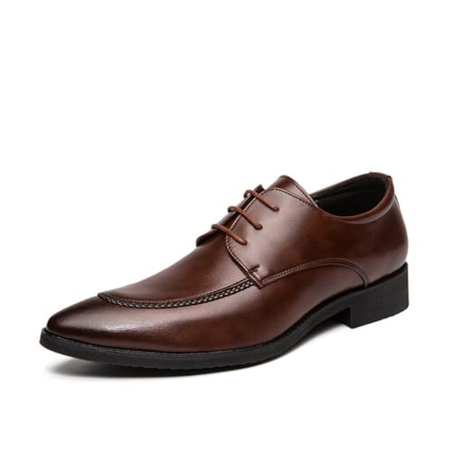 KYOESCAI Anzugschuhe Herren Klassischer Schnürschuhe Oxford Schuhe Derby Hochzeit Business Schuhe,Braun,48 EU KYOESCAI Anzugschuhe Herren Klassischer Schnürschuhe Oxford Schuhe Derby Hochzeit Business Schuhe,Braun,48 EU von KYOESCAI