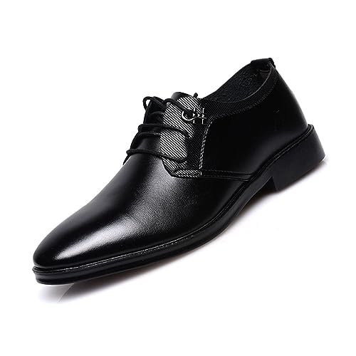 KYOESCAI Anzugschuhe Herren Klassischer Schwarz Business Schuhe Schnürschuhe Derby Oxford Hochzeit Schuhe,Schwarz,38 EU von KYOESCAI