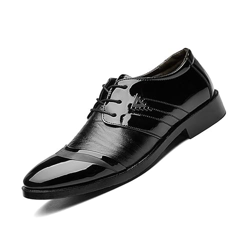 KYOESCAI Herren Anzugschuhe Business Schuhe Klassischer Oxford Derby Hochzeit Schuhe Schwarz Schnürschuhe,Schwarz,43 EU von KYOESCAI