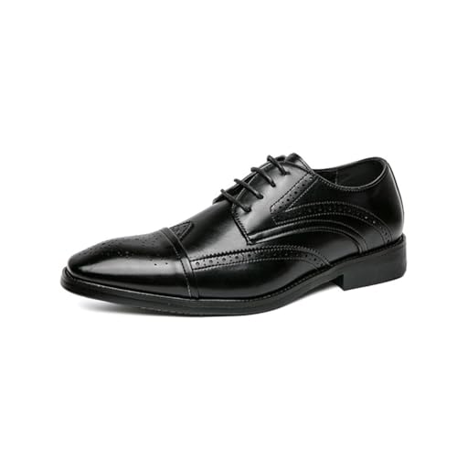 KYOESCAI Herren Anzugschuhe Klassischer Business Derby Oxford Hochzeit Brogue Schuhe Schwarz Schnürschuh,Schwarz,45 EU KYOESCAI Herren Anzugschuhe Klassischer Business Derby Oxford Hochzeit Brogue Schuhe Schwarz Schnürschuh,Schwarz,45 EU von KYOESCAI
