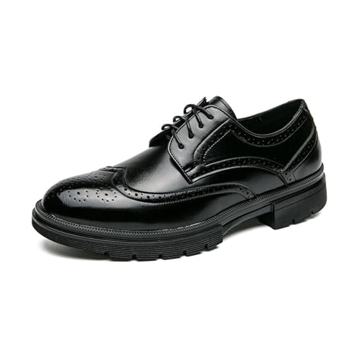 KYOESCAI Herren Anzugschuhe Klassischer Business Schnürhalbschuhe Brogues Derby Oxfords Hochzeit Schuhe,Schwarz,44 EU KYOESCAI Herren Anzugschuhe Klassischer Business Schnürhalbschuhe Brogues Derby Oxfords Hochzeit Schuhe,Schwarz,44 EU von KYOESCAI