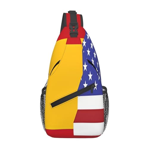 Amerikanische Spanien-Flagge, geeignet für Sport, Laufen, Reisen, Outdoor-Tragetaschen für Herren und Damen, Amerikanische Spanien-Flagge, Einheitsgröße, Retro-Stil von KadUe