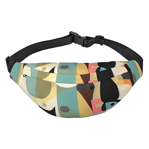 Einfarbig, Hellbraun, geeignet für Sport, Laufen, Reisen, Outdoor-Bodypacks, Unisex, für Herren und Damen, Mid-Century Modern Art Katze, Einheitsgröße, Fahrradrucksack von KadUe