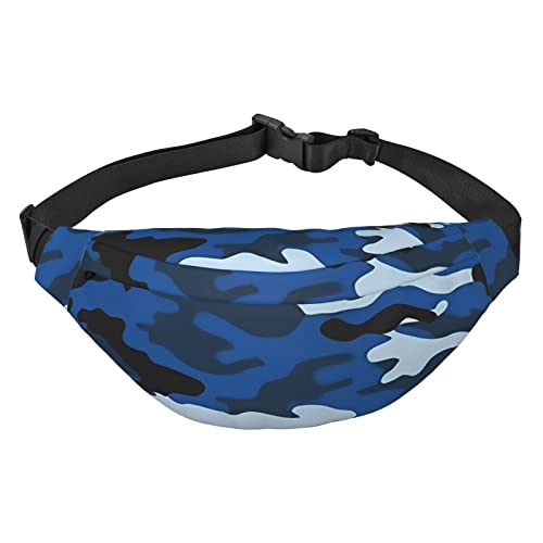 Goldfarbene weiße Schmetterlinge, schwarz, geeignet für Sport, Laufen, Reisen, Outdoor-Bodypacks, Unisex, für Herren und Damen, blau camouflage, Einheitsgröße, Fahrradrucksack von KadUe