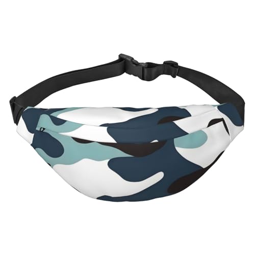 Grüne gewellte Streifen, geeignet für Sport, Laufen, Reisen, Outdoor-Bodypacks, Unisex, für Herren und Damen, Marine Camouflage, Einheitsgröße, Fahrradrucksack von KadUe