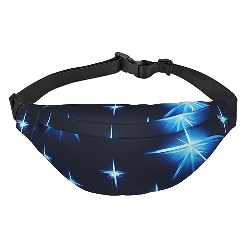 Originale Holzfarbe, geeignet für Sport, Laufen, Reisen, Outdoor-Bodypacks, Unisex, für Damen und Herren, Cartoon Blue Star, Einheitsgröße, Fahrradrucksack von KadUe