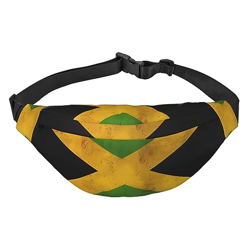 Retro-Kanada-Flagge, geeignet für Sport, Laufen, Reisen, Outdoor-Bodypacks, Unisex, für Herren und Damen, Alte jamaikanische Flagge, Einheitsgröße, Fahrradrucksack von KadUe