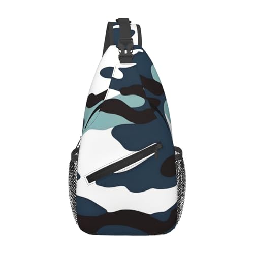 Schwarzes und weißes rundes Totem, geeignet für Sport, Laufen, Reisen, Outdoor-Tragetaschen für Herren und Damen, Marine Camouflage, Einheitsgröße, Retro-Stil von KadUe