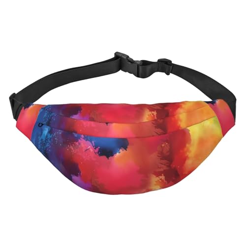 Sonnenblume geeignet für Sport, Laufen, Reisen, Outdoor-Bodypacks, Unisex, für Herren und Damen, Flecken von Aquarellfarbspritzern, Einheitsgröße, Fahrradrucksack von KadUe