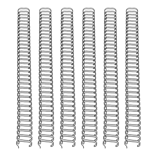 100 Stück Bindedraht, 1/2 Zoll Durchmesser, 34 Doppelschlaufe, 3:1 Teilung, Nylon-beschichteter Eisendraht für A4-Papier, Professionelles Finish mit Poliertem Design (Schwarz) von Kadimendium