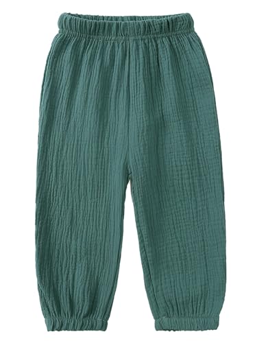 Kaerm Kinder Baby Mädchen Jungen Sommer Leinenhose Bloomers Baumwolle Lange Hosen Dünn Pumphose Haremshose Jogginghose Lässig Stretch Grün 104-110 Kaerm Kinder Baby Mädchen Jungen Sommer Leinenhose Bloomers Baumwolle Lange Hosen Dünn Pumphose Haremshose Jogginghose Lässig Stretch Grün 104-110 von Kaerm