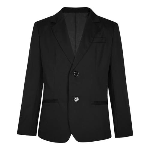 Kaerm Kinder Jung Langarm Anzugjacke Festlich Knopfliste Und Taschen Reverkragen Sakko Anzug Jacke Festlich Taufbekleidung Gr. 1-12 Jahre Schwarz 2 Knöpfe 158-164 Kaerm Kinder Jung Langarm Anzugjacke Festlich Knopfliste Und Taschen Reverkragen Sakko Anzug Jacke Festlich Taufbekleidung Gr. 1-12 Jahre Schwarz 2 Knöpfe 158-164 von Kaerm