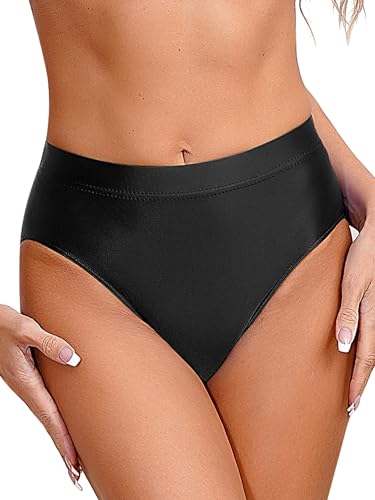 Kaerm Rüschen Slip Damen Glossy Unterhose Dessous Satin Glanz Hotpants Sexy Low Waist Panty Unterwäsche Erotisch Nachtwäsche Schwarz A L von Kaerm