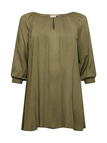 KAFFE CURVE Tunika KCami Damen Tunika 3/4 Arm Casual Rundhals Shirt Große Großen Grape Leaf 54 von KAFFE CURVE